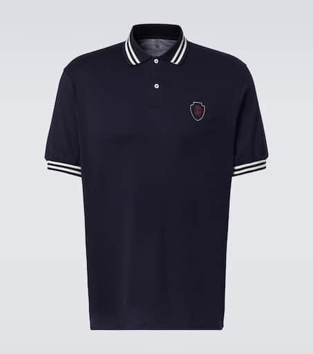 【関税＆送料込み】Brunello Cucinelli T-Shirts And Polos BRUNELLO CUCINELLI Layered Logo-Print Cotton-Jersey T-Shirt