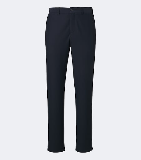 Waffle-knit straight pants in blue - Giorgio Armani | Mytheresa