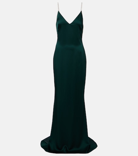 emerald green silk slip dress Emerald Isle Green 90s Style Silk Slip Dress