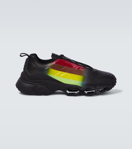 スニーカー PRADA Black rubber Collision Cross sneakers Prada Black Rubber Collision Cross Sneakers for Men Online