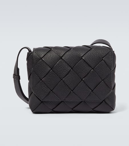 ショルダーバッグ BOTTEGA VENETA Black Leather Diago Crossbody Bag BOTTEGA VENETA Diago Large $3500 Black Intreccio Leather