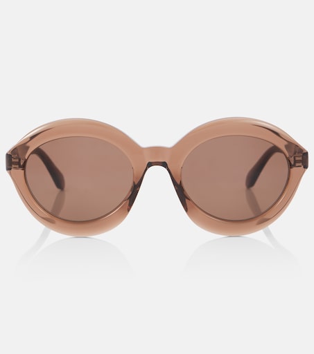 Round sunglasses in brown - Alaia | Mytheresa