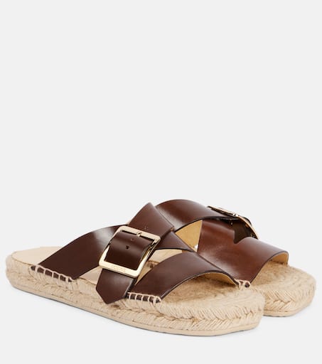【LOEWE】 Paula's Ibiza Petal 80 espadrille mules Paula's Ibiza Petal 80 espadrille mules in brown - Loewe