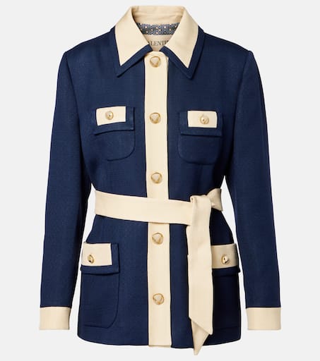 VALENTINO Shell Button Linen Jacket 貝ボタン P01059647.jpg