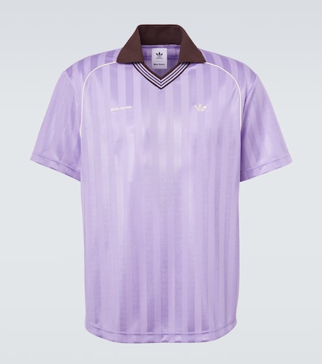 x Wales Bonner striped polo shirt in purple - Adidas | Mytheresa