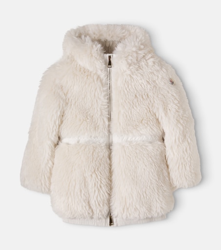 Wrenna hooded teddy jacket in white - Moncler Enfant | Mytheresa