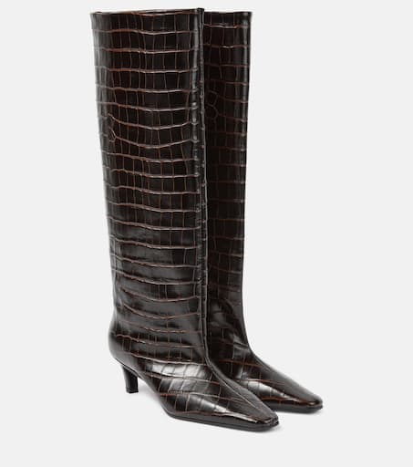 ブーツその他 TOTEME Woman Boots Brown 231907847 892 TOTEME Shearling ankle boots | NET-A-PORTER