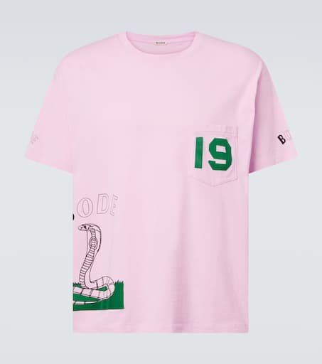 【関税込み】Bode ピンク Cobra Tシャツ BODE Cobra t-shirt | Pink | FARFETCH