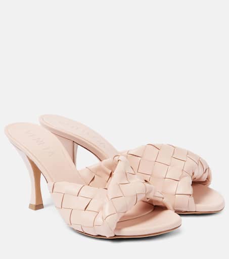 サンダル・ミュール Bottega Veneta Mules Knot leather mules in beige - Bottega Veneta | Mytheresa
