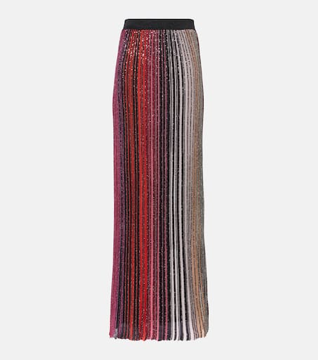 スカート MISSONI Vanity and lame skirt Striped sequined lamé maxi skirt in multicoloured - Missoni