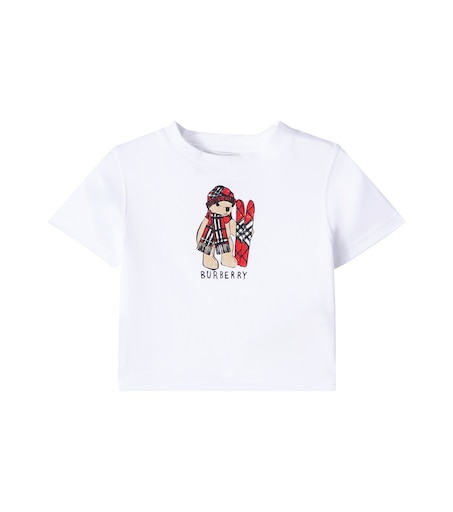 Baby Thomas Bear cotton jersey T-shirt in white - Burberry Kids