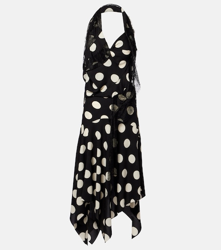 asymmetrical polka dot dress Asymmetrical Polka Dot Dress main image 1