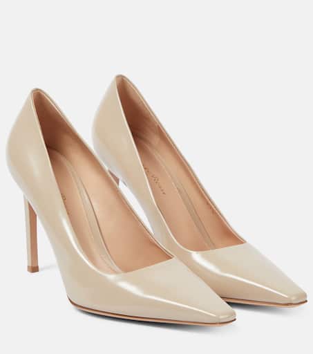 【送料&関税込】Gianvito Rossi Beige Leather Pumps Mary Jane leather pumps in beige - Gianvito Rossi | Mytheresa