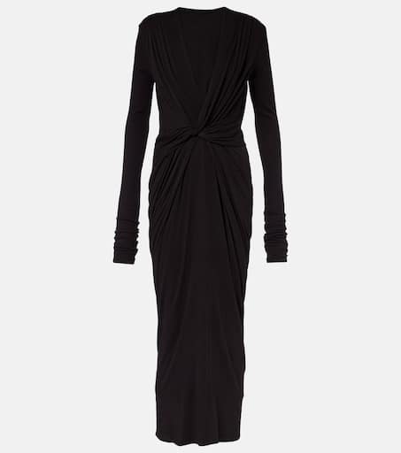 ワンピース ENTIRE STUDIOS LONG GREY DRESS IN NYLON BLEND Pillar one-shoulder cotton-blend gown in grey - Entire