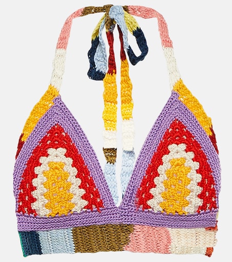 x No Vacancy Inn knit crop top in multicoloured - Marni | Mytheresa