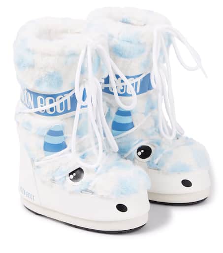 MOON BOOT ホワイト スノーブーツ MOON BOOT LTrack Monaco シェル＆フェイクレザー スノーブーツ