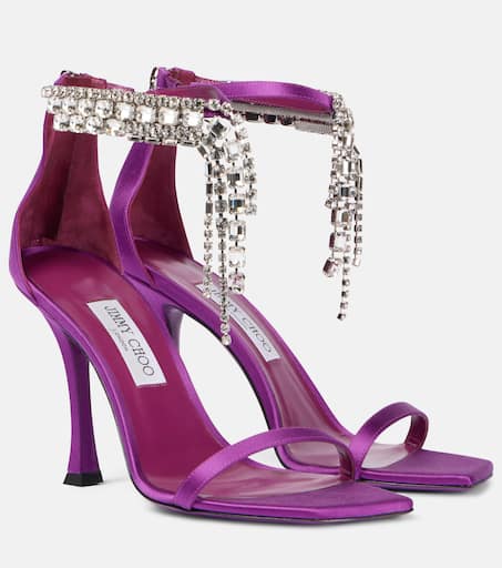 ☆国内発送☆ Jimmy Choo Verity' sandals JIMMY CHOO Verity 100 crystal-embellished leather sandals