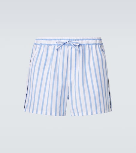 Dolce & Gabbana Striped cotton and silk poplin shorts