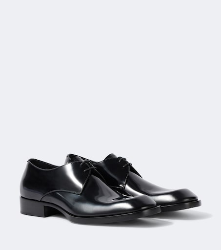 Saint Laurent Checkerboard Derby Shoes in Black HARVEY derbies in smooth leather in Black | Saint Laurent  main image 4