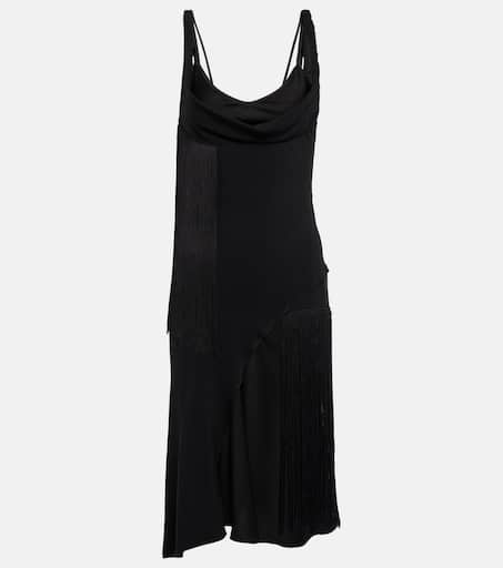 ワンピース VICTORIA VICTORIA BECKHAM Woman Dress Black 1124WDR005195B 1 Asymmetric Draped Midi Dress In Black – Victoria Beckham Inc