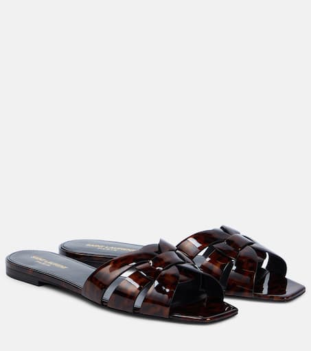 【Saint Laurent】TRIBUTE 05 FLAT S◆571952BZC00 Tribute 05 Flat leather sandals SAINT LAURENT - Nugnes1920
