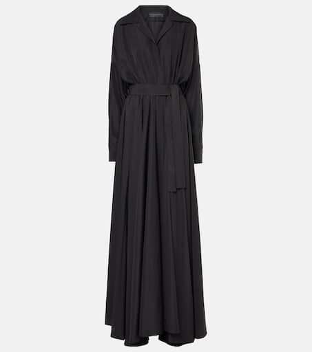 【Norma Kamali】 Jean fauxレザー maxiスカート Grace flared faux leather maxi skirt in black - Norma Kamali