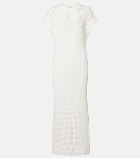 cheston relaxed knit dress pointelle cotton maxi category:sweater dress