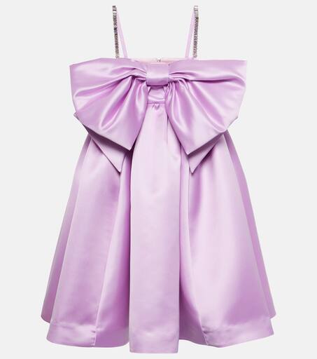 NINA RICCI ワンピース Cutout satin minidress 904192 Cutout satin minidress in blue - Nina Ricci | Mytheresa