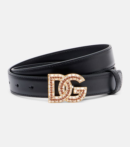 DG embellished leather belt in black - Dolce Gabbana | Mytheresa display picture 1