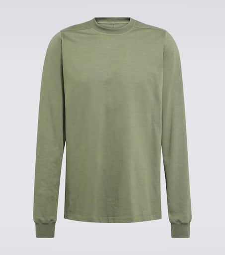 Cotton T-shirt in green - Rick Owens | Mytheresa Cotton T-shirt in green - Rick Owens | Mytheresa