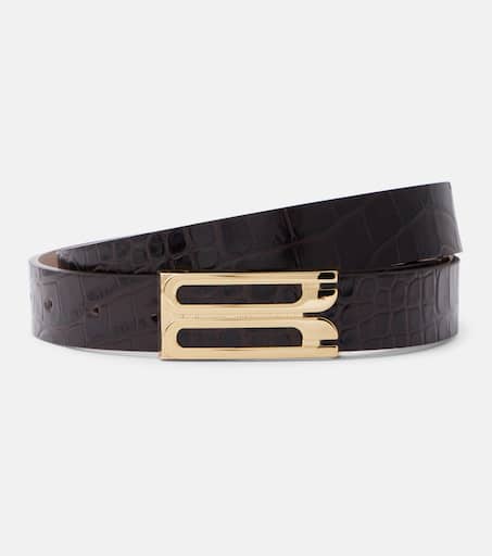 ベルト VICTORIA BECKHAM LEATHER BELT Frame Belt In Midnight Navy Leather | Designer Leather Goods