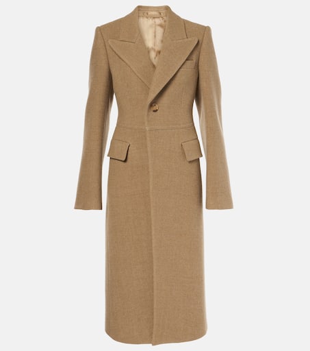 BURBERRY LONDON WOMENS. WOOL CASHMERE BLEND PEACOAT BLACK