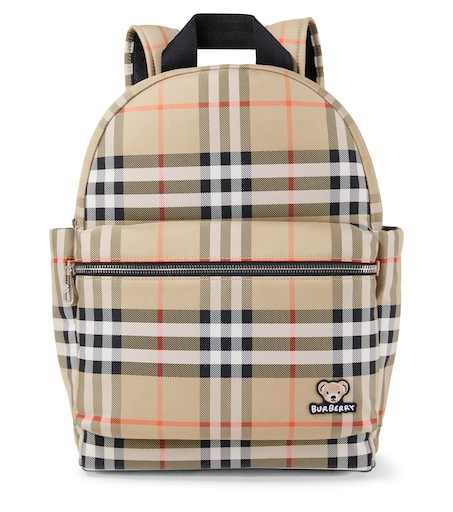 ショルダーバッグ BURBERRY Embroidered Fabric Check Backpack Burberry Men Embroidered Fabric Check Backpack In Multicolor