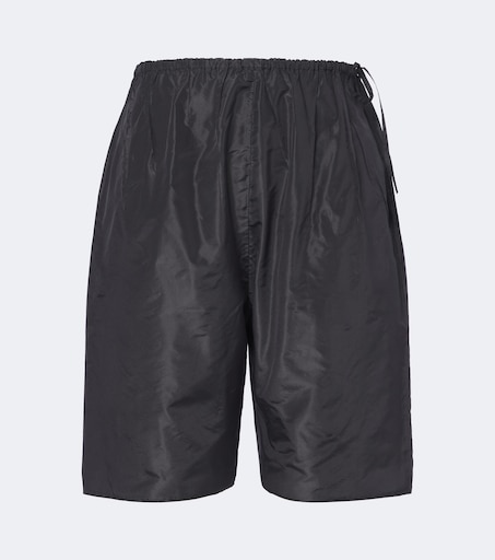 Silk taffeta Bermuda shorts in grey - Prada | Mytheresa