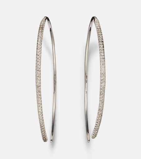 Extra large white online gold hoop earrings