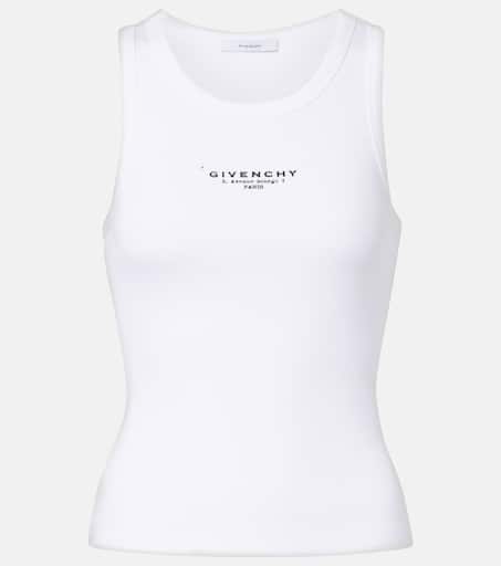 Tシャツ・カットソー GIVENCHY White Stretch Cotton Tank Top High_Resolution_JPG-