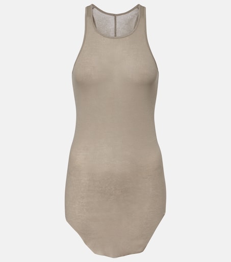 Cotton jersey tank top in grey - Rick Owens | Mytheresa