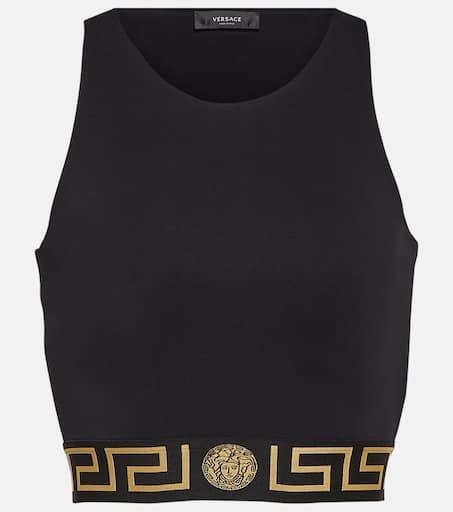 【新品】versace スポーツブラ Greca cutout sports bra in black - Versace | Mytheresa