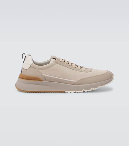 Suede sneakers in beige - Brunello Cucinelli | Mytheresa