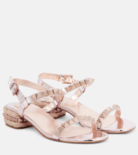 【送料&関税込】Christian Louboutin Sandal Pyrasand 30 Pyrasand - 30 mm Strappy sandals - Waxed calf leather