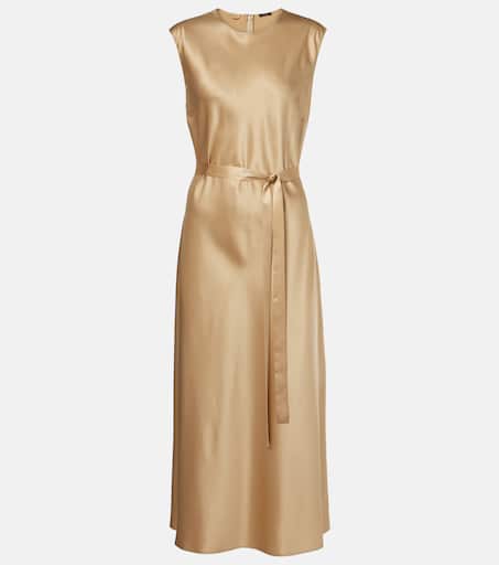 Garnier silk satin midi dress in neutrals - Joseph | Mytheresa