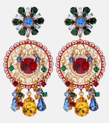 ピアス Dolce & Gabbana Pendant Earrings Dolce & Gabbana Cross Crystal Pendant Earrings | Sendegaro IT
