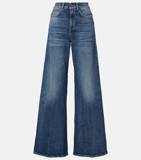 デニム・ジーパン FRAME Woman Jeans Blue WP25DPA001 WRTN FRAME wide-leg Jeans | Blue | FARFETCH