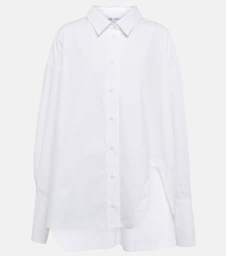 Tシャツ・カットソー THE ATTICO Women Tunic Tops 250WCN00004001 WHITE White 'Mabel' asymmetric T - shirt with tie waist The Attico