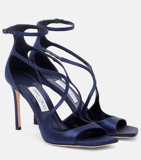 Azia 95 satin sandals in blue - Jimmy Choo | Mytheresa