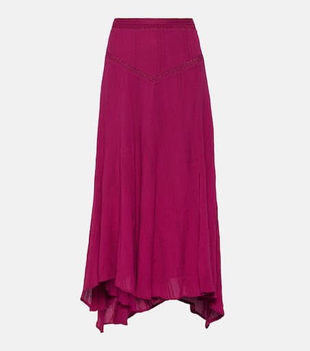 【送料&関税込】Marant Atoile Cotton And Viscose Midi Skirt MARANT ÉTOILE Diya tiered printed cotton-voile midi skirt