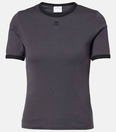 Tシャツ・カットソー COURReGES Woman T-Shirt Grey 423JTS006JS0109 9071 T-Shirts Women - courrèges (クレージュ)