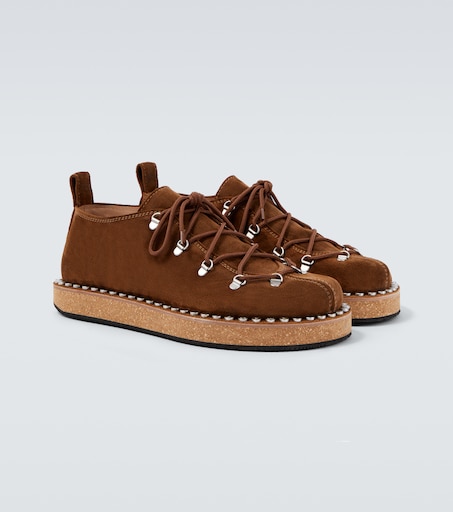 Rivet studded suede shoes in brown - Loewe | Mytheresa