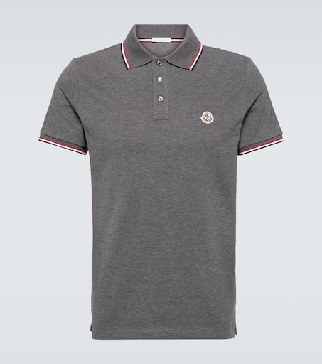 Mens grey moncler polo outlet