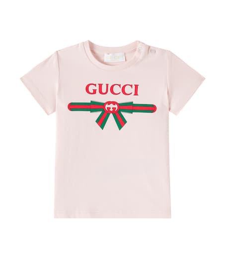 Baby printed cotton jersey T-shirt in pink - Gucci Kids | Mytheresa